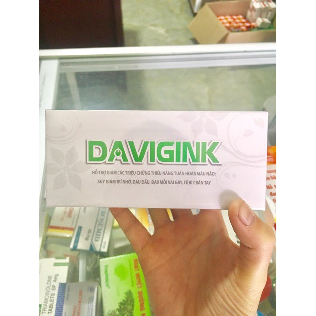 Davigink - hỗ trợ hoạt huyết, tan các hạt máu đông, giúp lưu thông khí huyết, cải thiện trí não