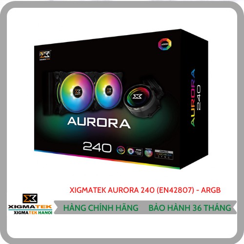 Tản nhiệt nước XIGMATEK AURORA 240 (EN42807) - ARGB, ALL IN ONE WATERCOOLING