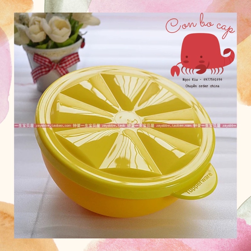 Hộp Nhựa Tupperware Quả Chanh Vàng 350ml Siêu Xinh Chuyên Đựng Chanh Quất Ớt Hành Tỏi - BQTP Bánh Kẹo Trái Cây