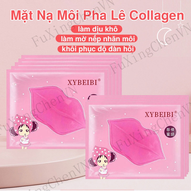 dưỡng trắng cấp ẩm mặt nạ môi Collagen thành phần tự nhiên sửa chữa dưỡng ẩm làm mờ nếp nhăn môi