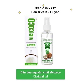 Dầu dừa ép lạnh Vietcoco 100ml chứng nhận hữu cơ