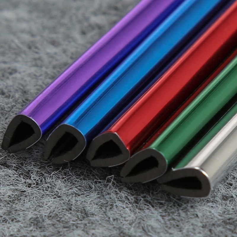 Set 10 Dải Viền Mạ Chrome Hình Chữ U Thông Dụng Trang Trí Lỗ Thông Gió Xe Hơi DIY