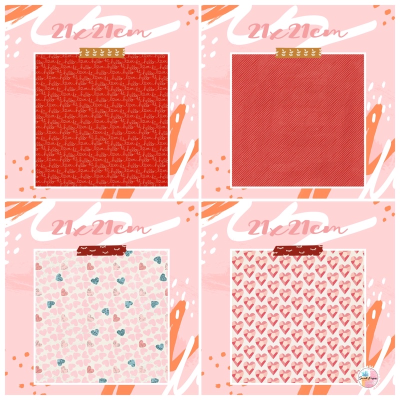 Giấy bìa hoạ tiết làm scrapbook/handmade size 20x20cm