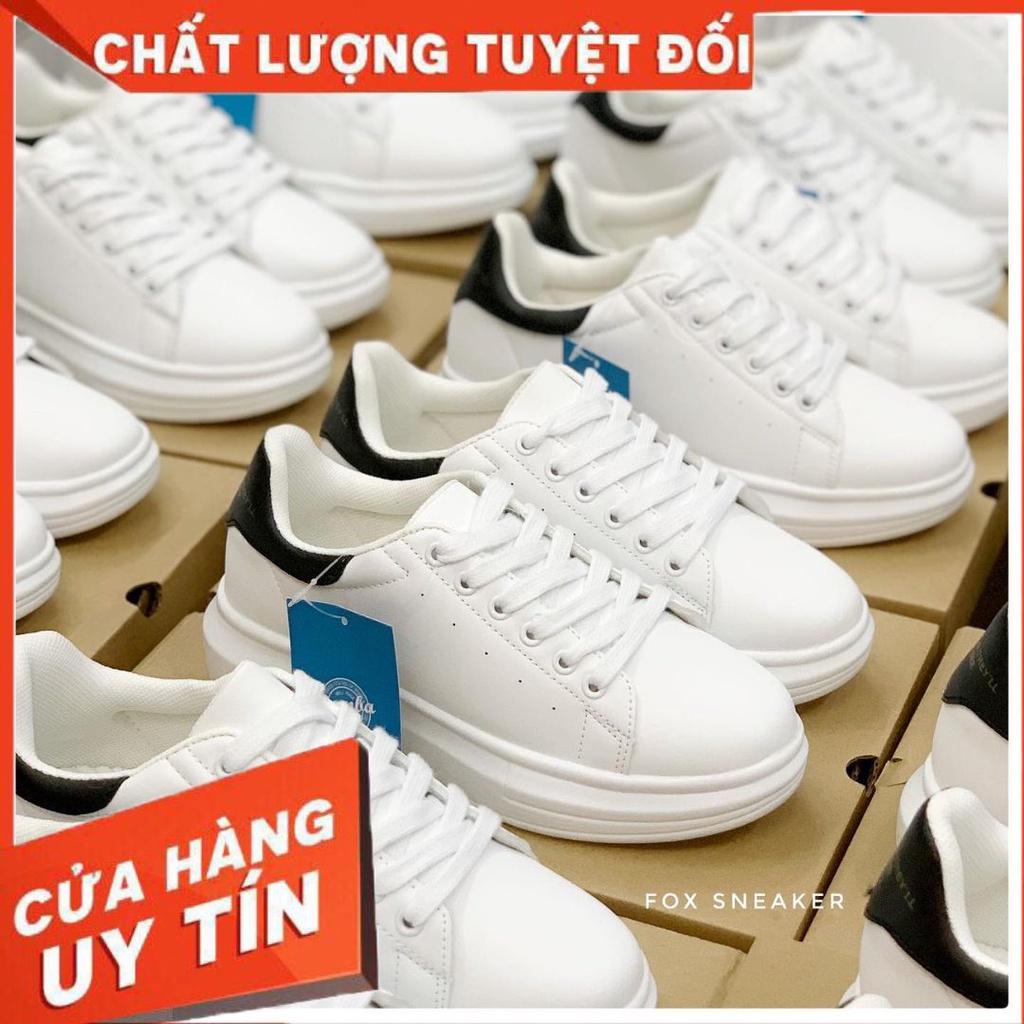 Giày thể thao sneaker Domba gót đen H-9111 cho Nam và nữ (phối đồ đa dạng: jean, váy, crotop,..)