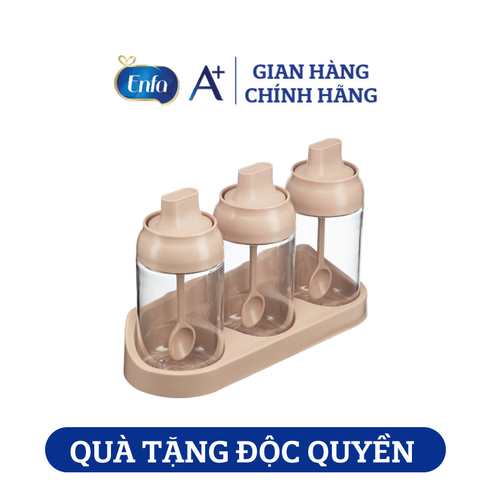 [Quà tặng Enfa] Bộ 3 hộp gia vị tritan Yoko