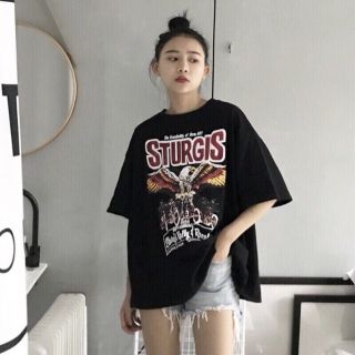 Áo thun unisex chất da cá form rộng tay lỡ