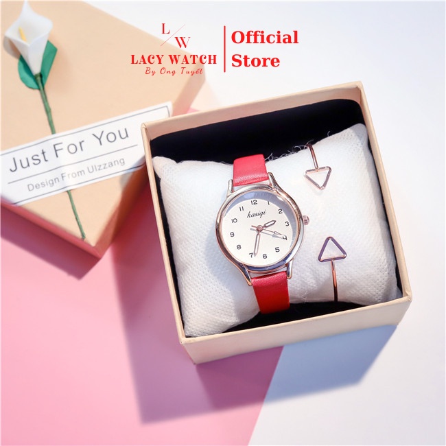Đồng hồ nữ LaCy Watch đồng hồ đeo tay dây da mặt tròn cọc số Arabic đơn giản DHJI0003 | BigBuy360 - bigbuy360.vn