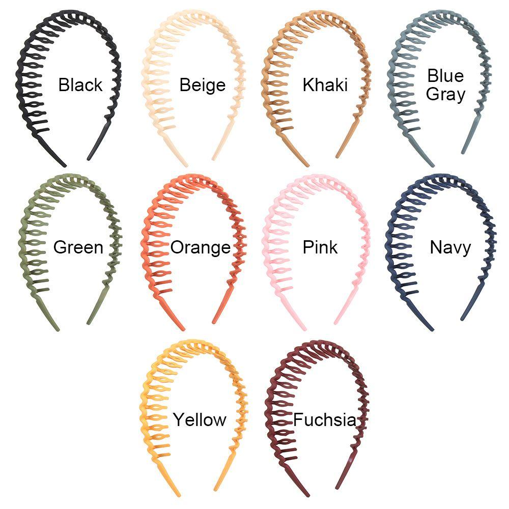 Lược Cài Tóc Màu Sắc Trơn Bằng Nhựa Resin Chống Trượt Có Răng Lược Gợn Sóng Dành Cho Bạn Nữ