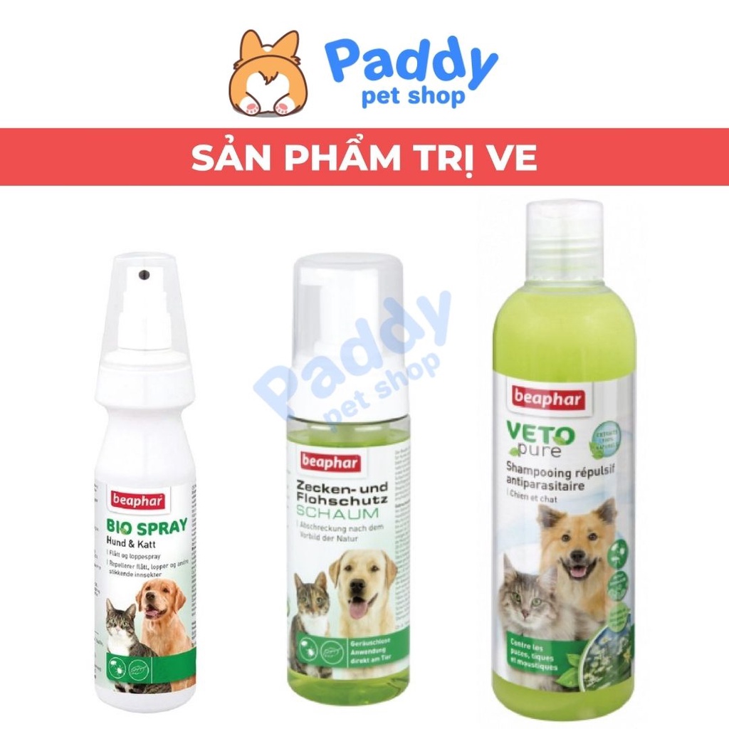 Bọt Ngừa Ve Beaphar Veto Pure Cho Chó Mèo (150ml)