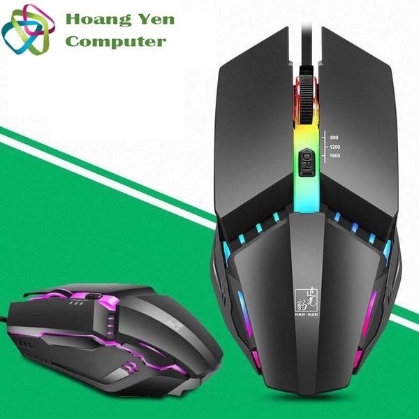 Chuột Có Dây Chasing Leopard K3 Led 7 Màu Đơn Sắc, 1600DPI - BH 12 Tháng - Hoàng Yến Computer