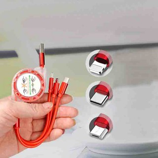 Dây Sạc Rút Đa Năng 3 Đầu