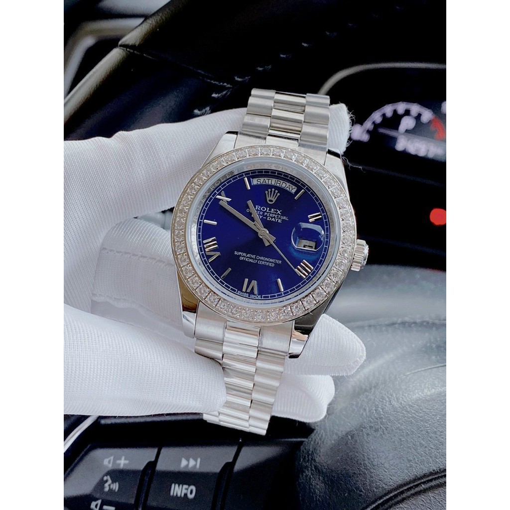 Đồng hồ nam chính hãng, đồng hồ đeo tay nam ROLEX full box siêu đẳng cấp, viền xoàn kính Sapphire cực kỳ sang trọng