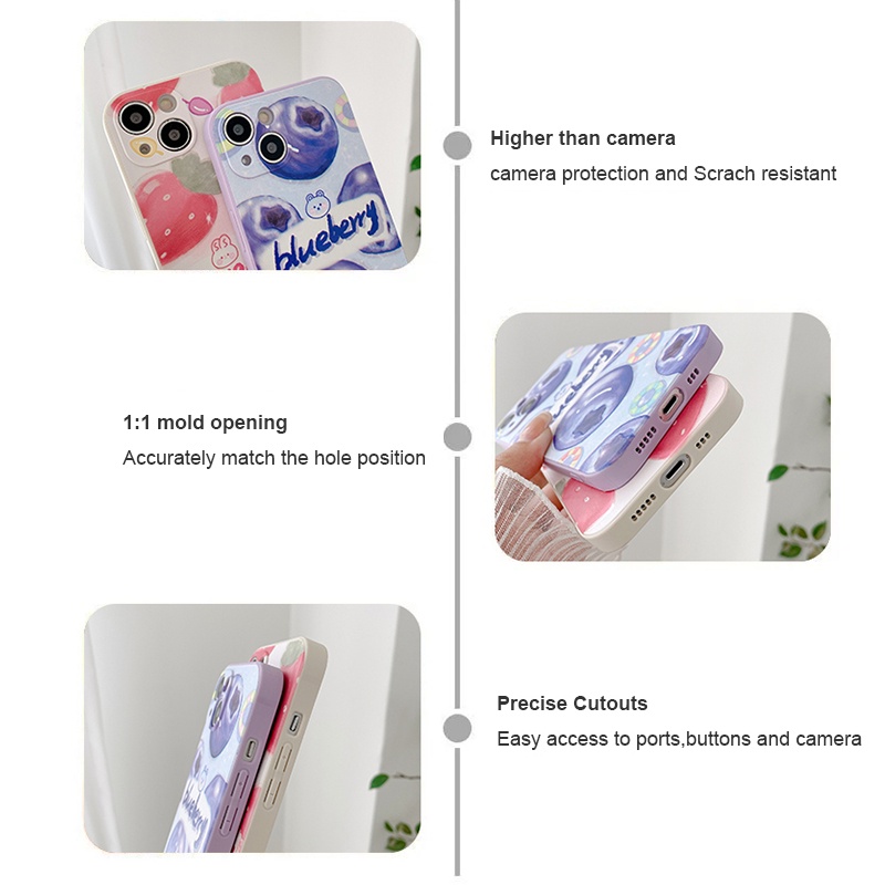 Cute Strawberry Rabbit Soft Silicone Phone Case For Samsung Galaxy A12 5G A32 5G M32 5G A32 4G A50 A50s A30s A52 5G A52 4G A52s 5G A53 5G A33 5G Protect Cover