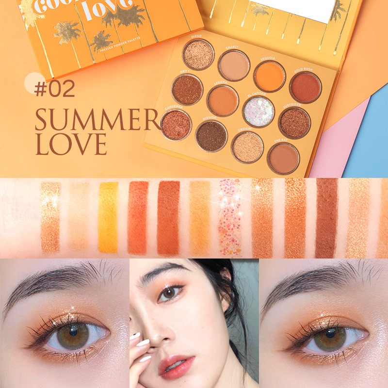 Bảng Mắt Nhũ 12 Ô Cool Summer Love Của GlamColour