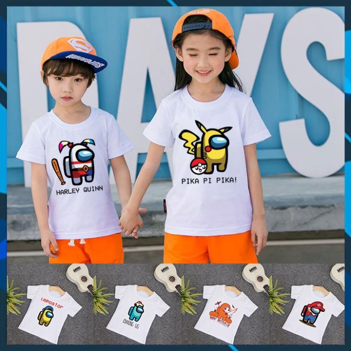 [ Mẫu Mới ] Áo thun trẻ em in hình AMUS Tay Ngắn Chất Cotton MB03