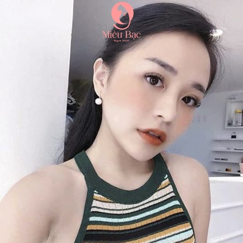 Bông tai nữ MIÊU BẠC round phong cách thời trang Ulzzang Unisex chất liệu bạc 925 phụ kiện bông tai nữ - B400261