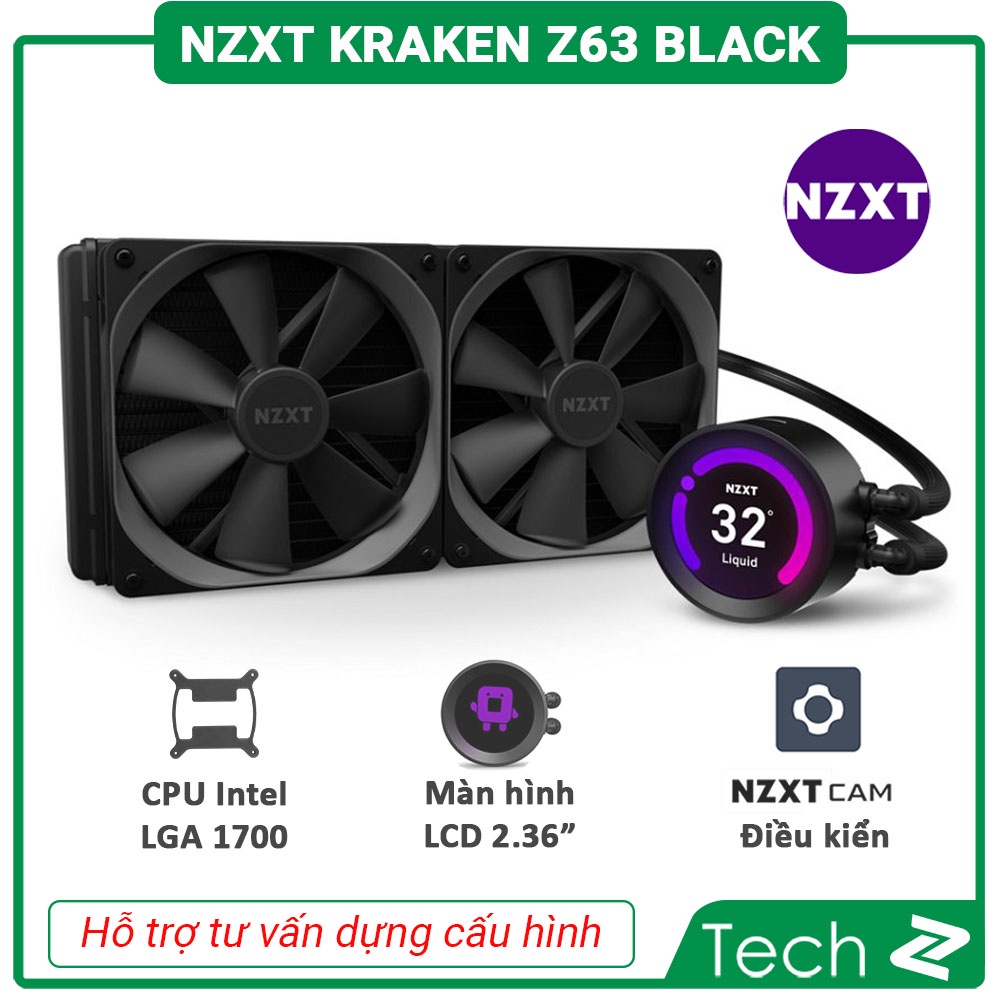 Tản nhiệt nước AIO CPU NZXT Kraken Z63 RGB