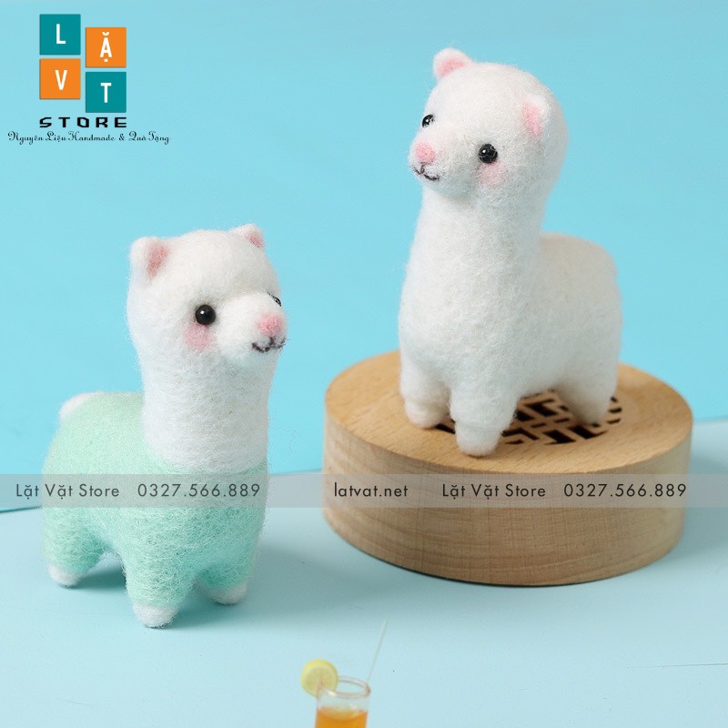 Bộ Len Chọc Lạc Đà Mipan vui nhộn siêu cute, Kit len chọc siêu rẻ và dễ cho người mới bắt đầu - Needle felting mipan