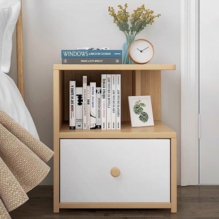 Tủ, Kệ Để Đầu Giường Vuông Ngăn Kéo Màu Gỗ 40 x 33 x 33cm (HÀNG CHẤT LƯỢNG CAO)