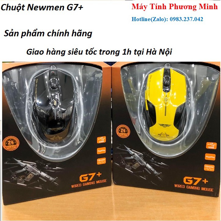 Chuột quang chuyên game có dây Newmen G7+ Plus - Hàng chính hãng