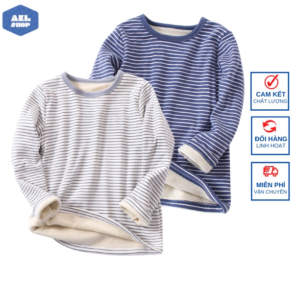 Áo nỉ lót nhung bé trai size đại MamDadKids, áo len dày ấm cho bé 5 tuổi đến 14 tuổi nặng 25kg đến 45kg