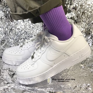 🔴𝗙𝗥𝗘𝗘𝗦𝗛𝗜𝗣🔴 Giày Sneaker AirForce 1 Allwhite Chính Hãng!!!
