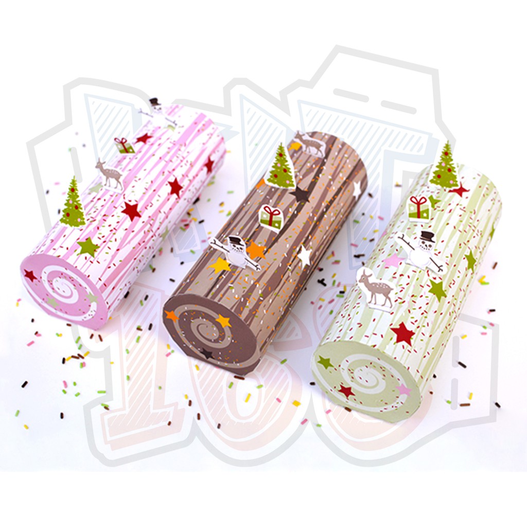 Mô hình giấy Giáng Sinh Noel Decorative Log - Christmas Time