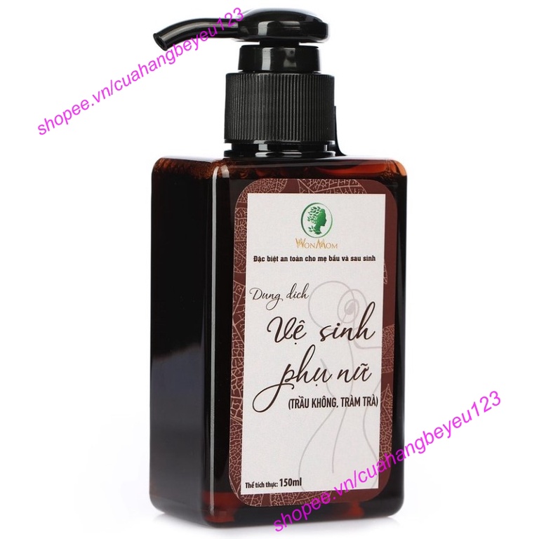 Dung dịch vệ sinh nữ Wonmom 150ml / Lagumi 100ml - Trầu không và Tràm trà 100% thiên nhiên (Việt Nam)