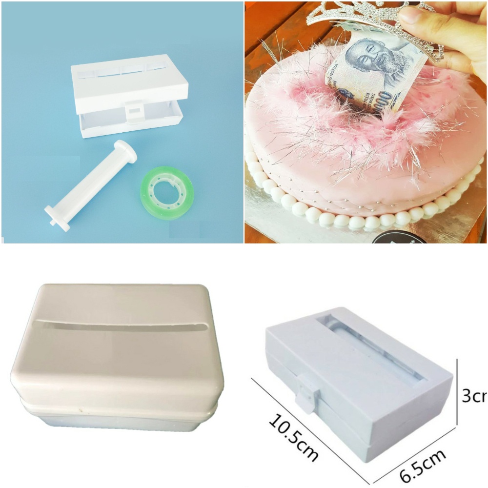 Hộp rút tiền trang trí bánh kem, trang trí bánh sinh nhật, ATM bánh kem, toppercake