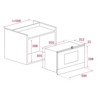 Lò vi sóng âm tủ Teka MS 622 BI