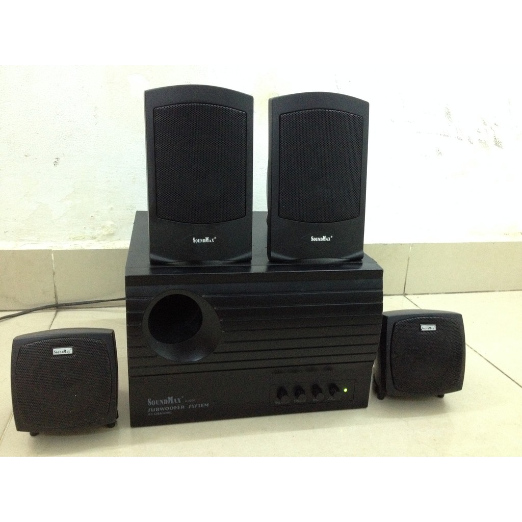 Loa Soundmax 4.1 A-4000 màu đen, nghe điện thoại - laptop