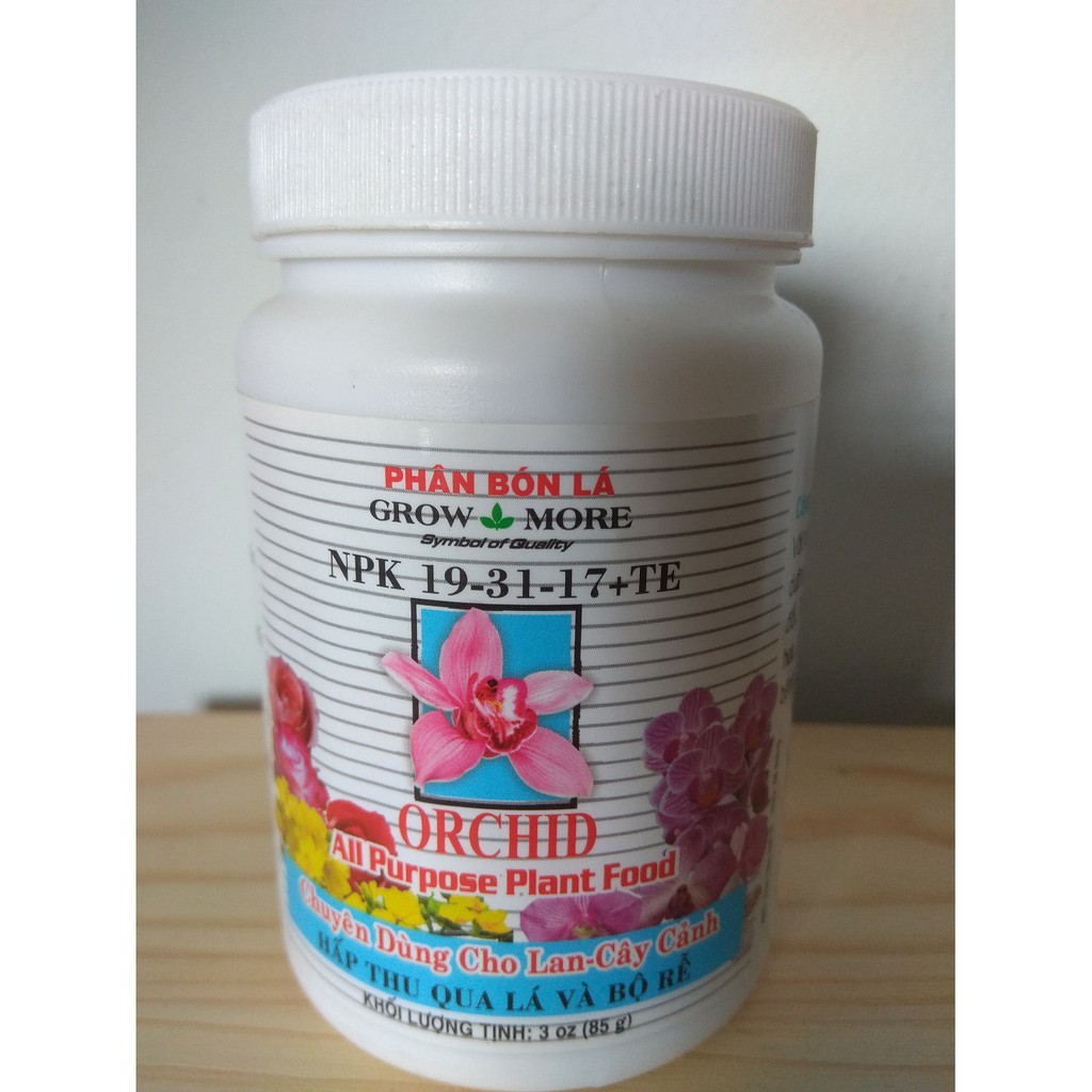 Phân bón lá GROW MORE 19-31-17 + TE chuyên dùng cho hoa lan và cây cảnh
