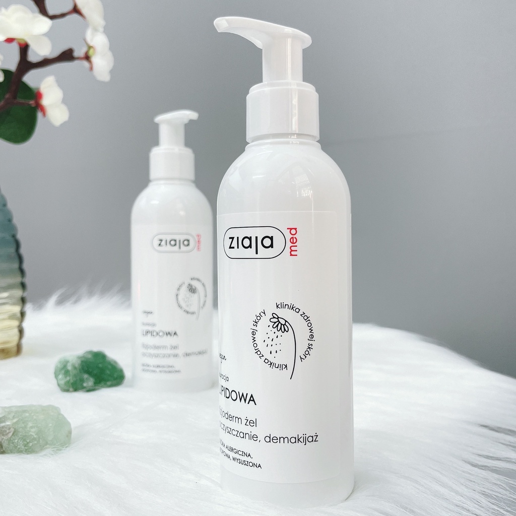 Sữa rửa mặt Ziaja Med Trắng 200ml dành cho da khô nhạy cảm, dễ kích ứng