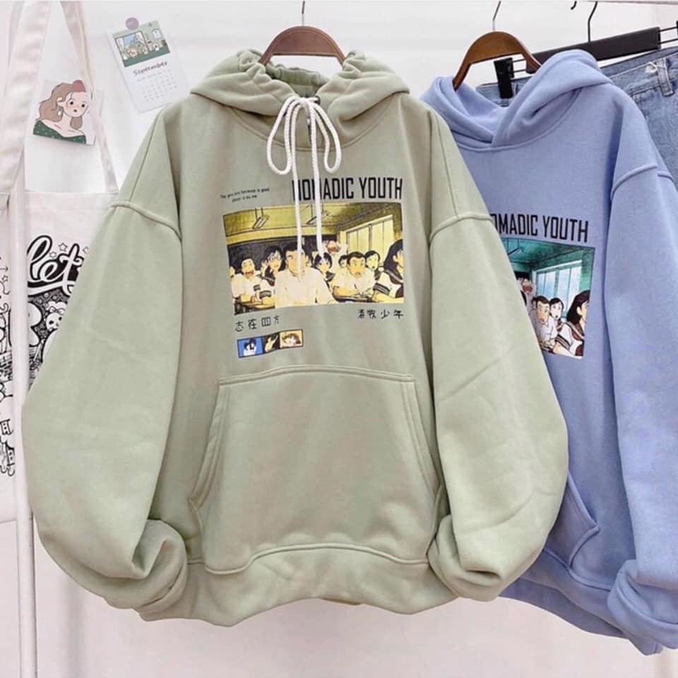 Áo hoodie NOMADIC ullzang form rộng cực xinh xưởng sỉ nguyễn hoa | BigBuy360 - bigbuy360.vn