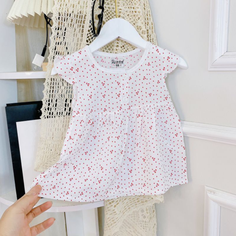 Váy lanh lụa bé gái từ 5-10kg hàng quảng châu