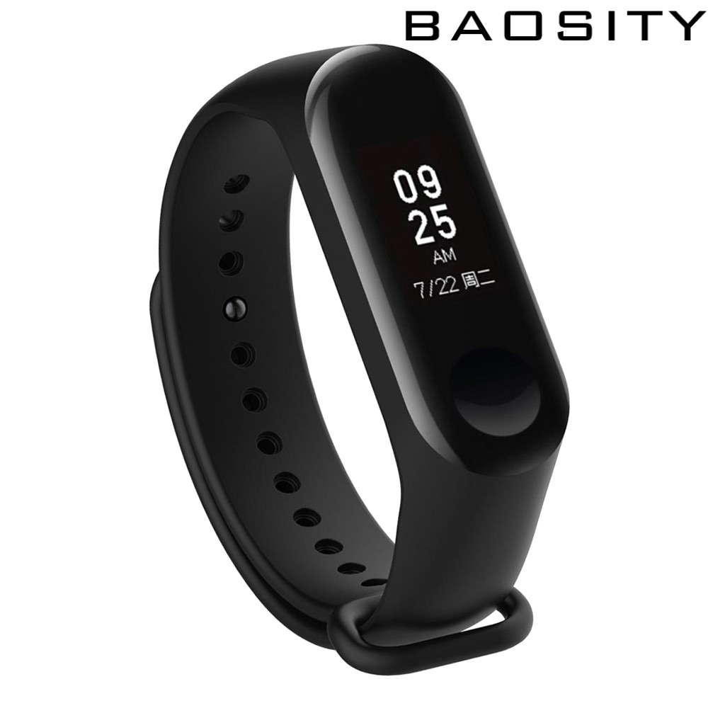 Dây Đeo Thay Thế Chất Liệu Silicon Màu Trơn Cho Xiaomi Mi Band 3