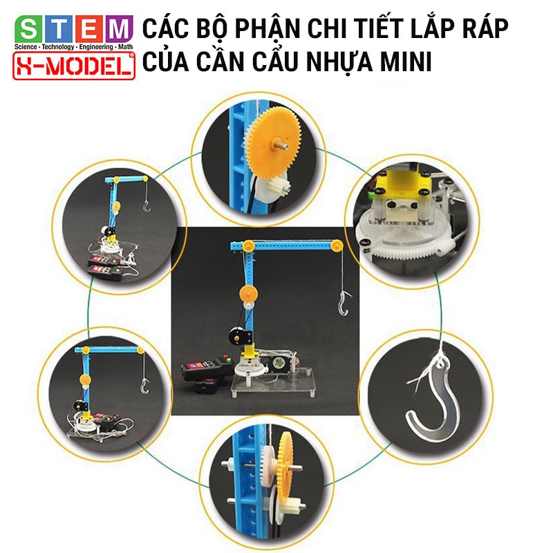 Đồ chơi sáng tạo STEM Mô hình Cần cẩu nhựa X-MODEL ST47 cho bé,Đồ chơi trẻ em DIY [Do it Yourself] |Giáo dục STEM, STEAM