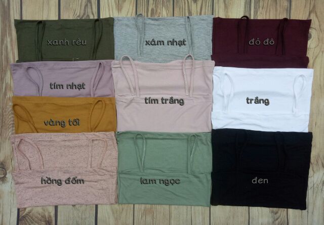 [Mã FAMAYWA giảm 10K đơn 50K] FREESHIP TOÀN QUỐC_ÁO ỐNG DÂY CÚP NGỰC COTTON (10 màu HOT) | BigBuy360 - bigbuy360.vn