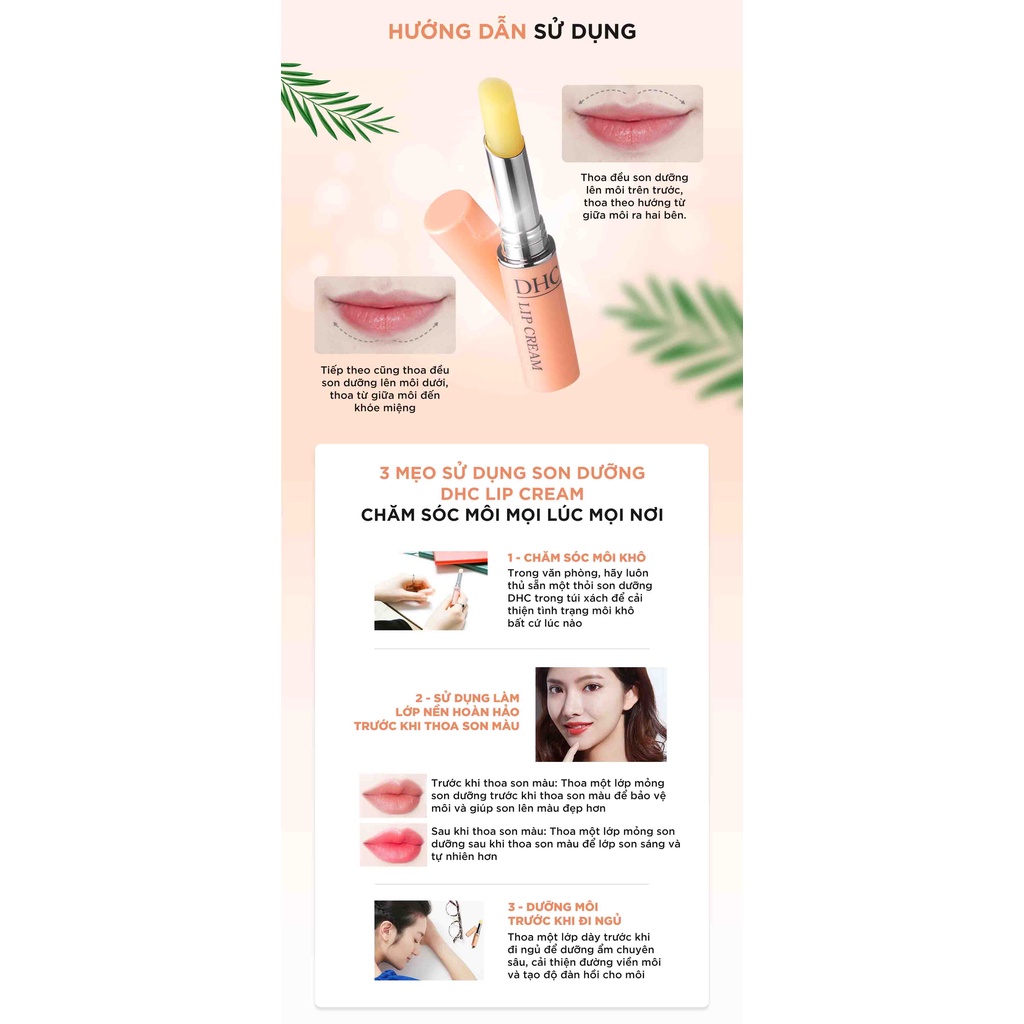 Son dưỡng môi DHC Lip Cream 1,5g BeautiMax