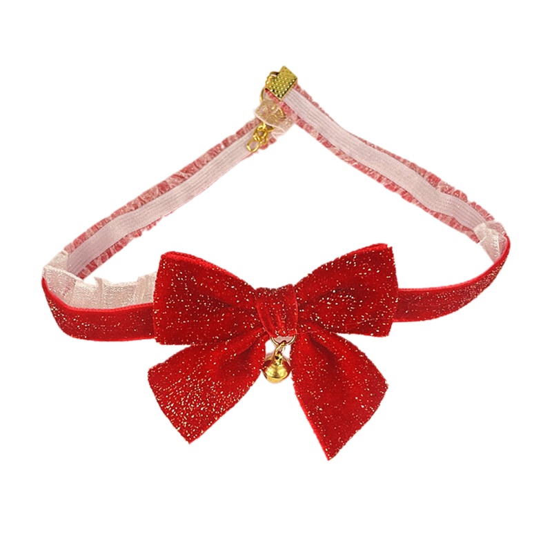 Kẹp Tóc Tua Rua Đính Bóng Lông Nhung Màu Đỏ Mừng Năm Mới