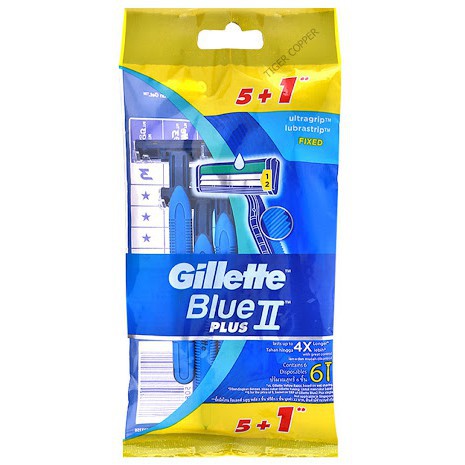 [Mã INCUBACK1416 hoàn 20K xu đơn 50K] Dao cạo râu Gillette Blue II Plus (6 cái/gói)