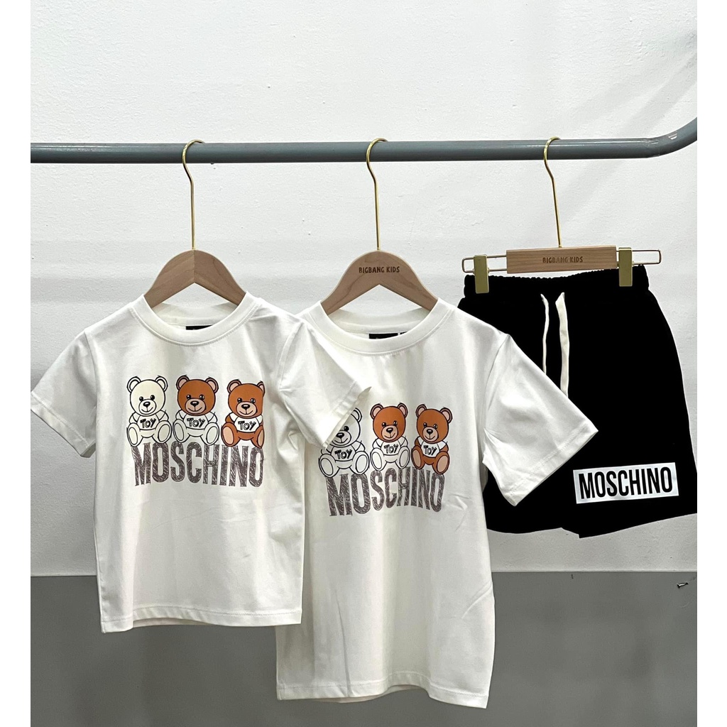 Áo thun moschino 3 chú gấu cho  bé , áo thun unisex trẻ em , kid_genZ