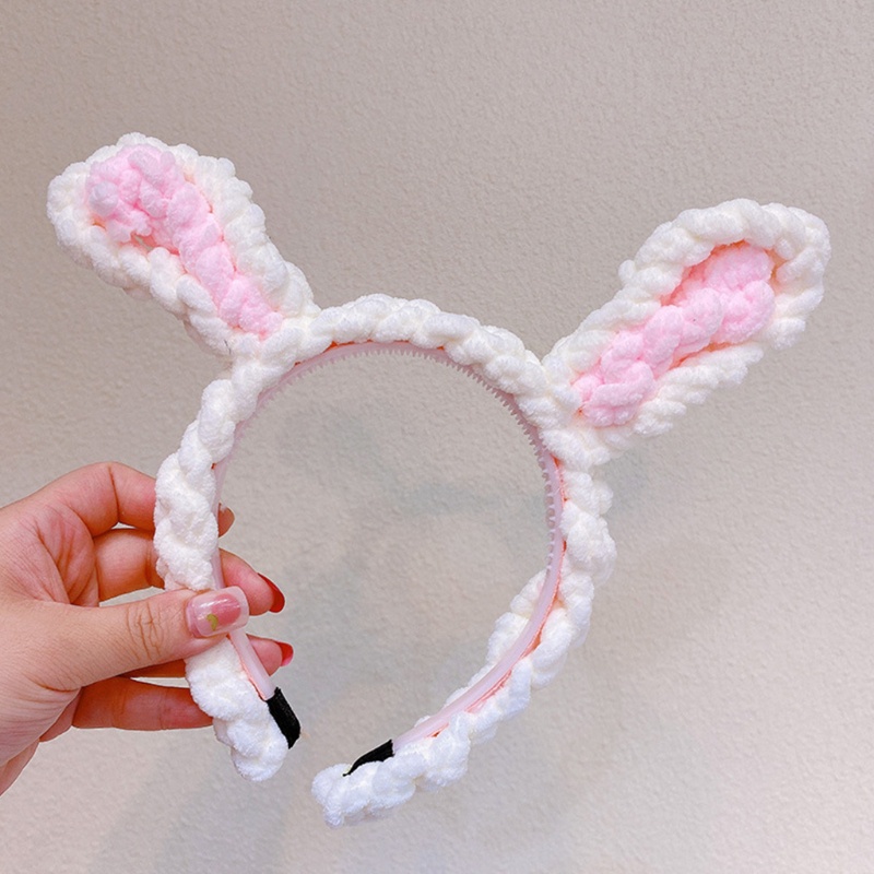 Băng Đô Tai Thỏ Dệt Kim Mềm Mại Dùng Làm Đạo Cụ Chụp Ảnh