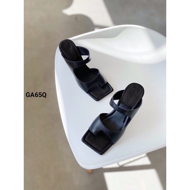 Guốc cao gót da PU siêu rẻ cao 7cm -w9
