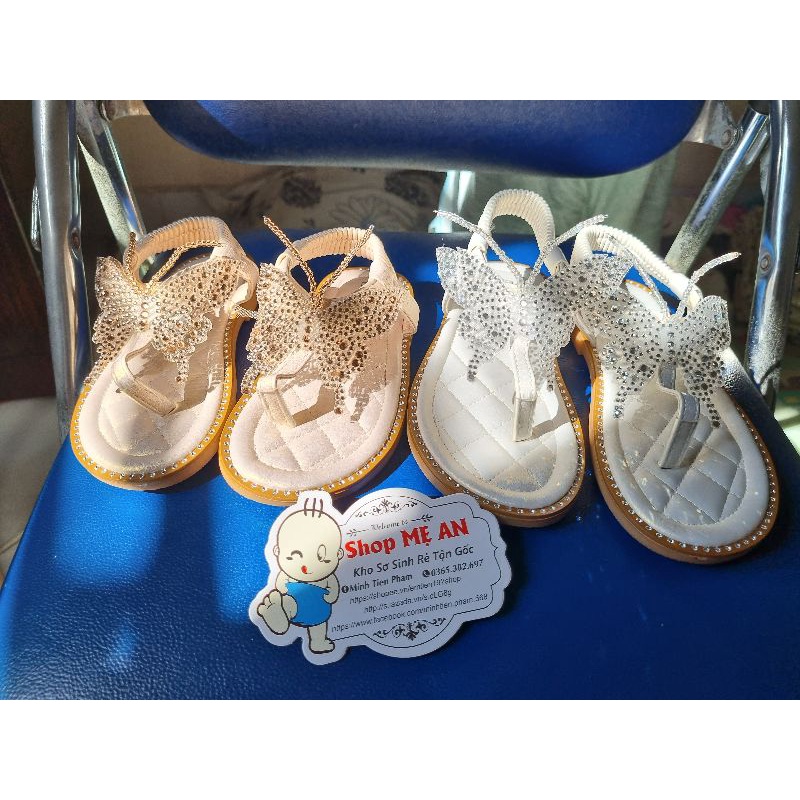 SANDAL KẸP CÁNH BƯỚM ĐÍNH ĐÁ LẤP LÁNH CHO BÉ GÁI