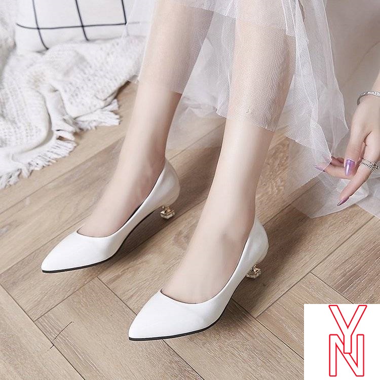 Giày Cao Gót Da Bóng 3D Thời Trang Hàn Quốc Cho Nữ