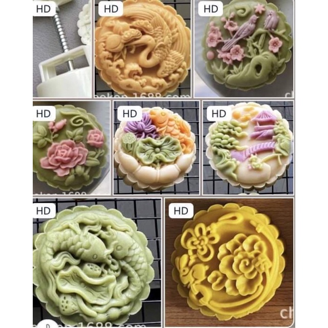 khuôn đóng bánh trung thu 7 mặt phong cảnh