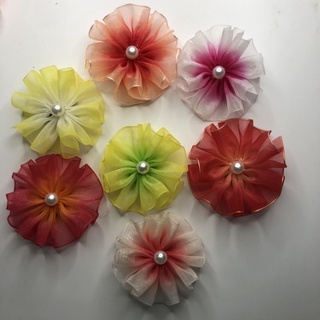 Kẹp/cột hoa voan size 6cm cho bé
