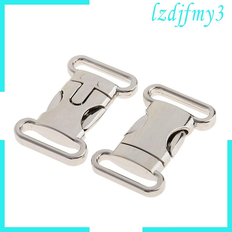 Set 2 Khóa Cài Kim Loại Tháo Gỡ Nhanh Cho Dây Đeo Túi Xách Paracord Làm Thủ Công Lzdjlmy3