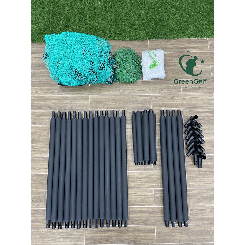 Bộ Tập Swing Golf Đầy Đủ Cao 2.5m Phù Hợp Văn Phòng, Căn Hộ Chung Cư: Khung Lưới + Thảm Swing Golf